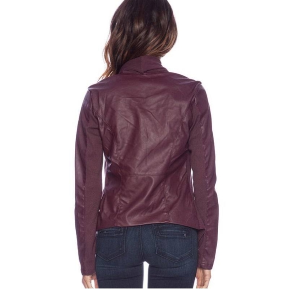 🌹NEW! Faux suede & leather drape front jacket - Picture 3 of 9